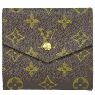 ルイヴィトン(LOUIS VUITTON)の本物 ルイヴィトン LOUIS VUITTON LV ポルトモネ ビエ カルトクレディ モノグラム 折財布 コンパクトウォレット ブラウン M61660 ビトン 財布 ウォレット 中古(財布)