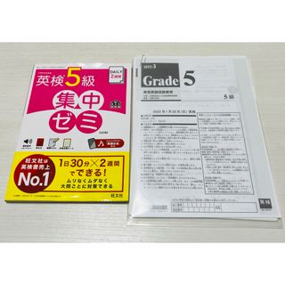 【未記入】【過去問のおまけ付き】【付録全て揃ってます】 英検　5級　集中ゼミ (資格/検定)