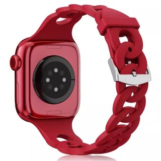 Apple Watch シリコンバンド レッドカラー  38/40/41mm(腕時計)