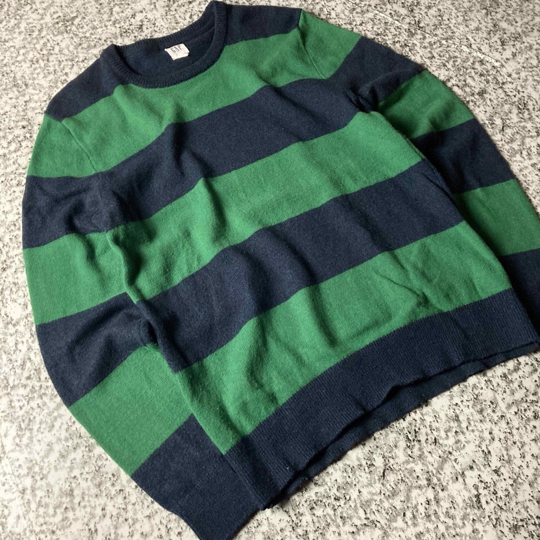 GAP(ギャップ)の【グッドレギュラー】GAP 極太ボーダーニットセーター　メリノウールニット メンズのトップス(ニット/セーター)の商品写真