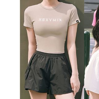 ゼクシィミックス xexymix 半袖 Tシャツ　ヨガ　ピラティス　スポーツ(Tシャツ(半袖/袖なし))