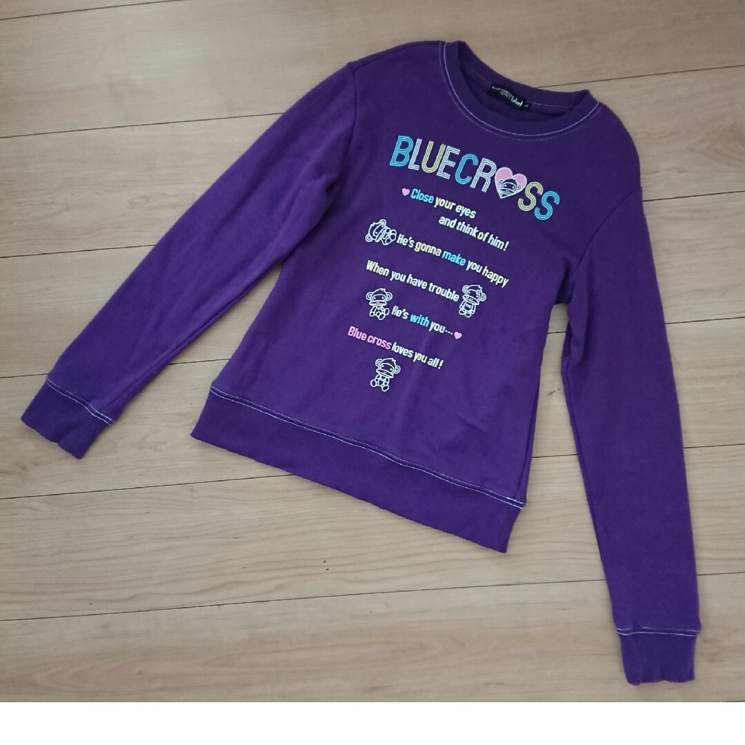 bluecross(ブルークロス)の美品 ブルークロス トレーナー キッズ/ベビー/マタニティのキッズ服女の子用(90cm~)(Tシャツ/カットソー)の商品写真