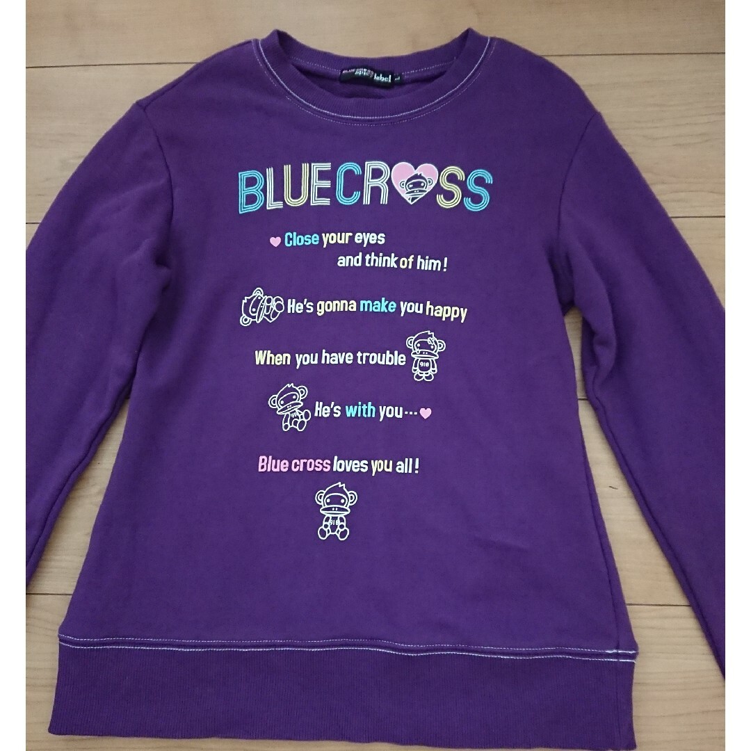 bluecross(ブルークロス)の美品 ブルークロス トレーナー キッズ/ベビー/マタニティのキッズ服女の子用(90cm~)(Tシャツ/カットソー)の商品写真