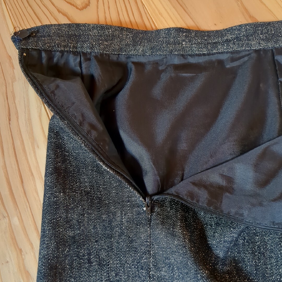 シルクデニムスカ―ト レディースのスカート(ひざ丈スカート)の商品写真