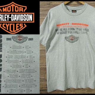 ハーレーダビッドソン(Harley Davidson)のG② 希少 XL ハーレーダビッドソン 03年 100周年記念 ツアー Tシャツ(Tシャツ/カットソー(半袖/袖なし))