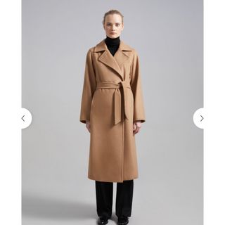 Max Mara - 溢れる艶 MAXMARA シルク100% 白タグ コート グリーン 