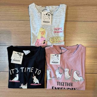 ザラキッズ(ZARA KIDS)の新品★ZARA KIDS 長袖Tシャツ 3枚セット(Tシャツ/カットソー)