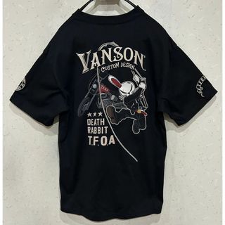 バンソン(VANSON)の＊VANSON×T.F.O.A デスラビット 刺繍 Vネック 半袖Tシャツ L(Tシャツ/カットソー(半袖/袖なし))