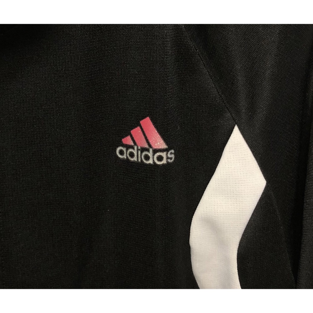 adidas(アディダス)のアディダス　ジャージ上下セット　ピンクロゴ　スリーストライプス　 レディースのトップス(トレーナー/スウェット)の商品写真