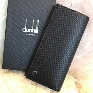 Dunhill - 【美品】ダンヒル PLAIN 二つ折り長財布 PVC ロゴプレート 