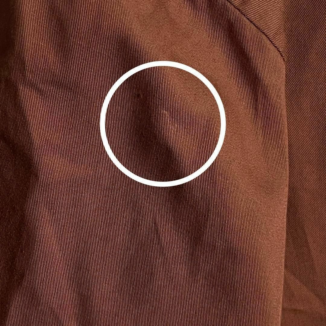 VINTAGE(ヴィンテージ)のネクタイシャツ シャツ 長袖 ブラウン 刺繍 ロゴ レトロ 古着 ユニセックス メンズのトップス(シャツ)の商品写真