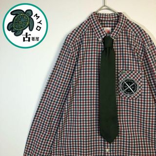 ラコステライブ(LACOSTE L!VE)のネクタイシャツ LACOSTE L!VE チェック 柄 ロゴ ワニ ユニセックス(シャツ)