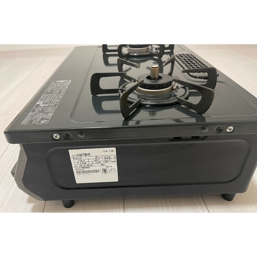 Rinnai 都市ガス ガスコンロ KG67BKR Rinnai 都市ガス ガスコンロ KG67BKR