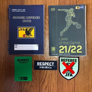 日本サッカー協会　JFA グリーンカード　ノート　ワッペン　競技規則(その他)