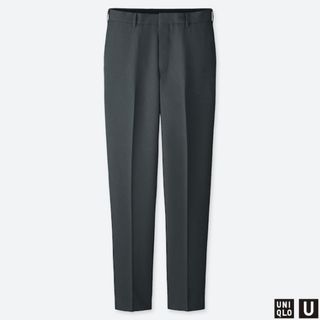 ユニクロ(UNIQLO)の新品●UNIQLO U ルメール　ワイドフィットパンツ　91cm ダークグレー(スラックス)