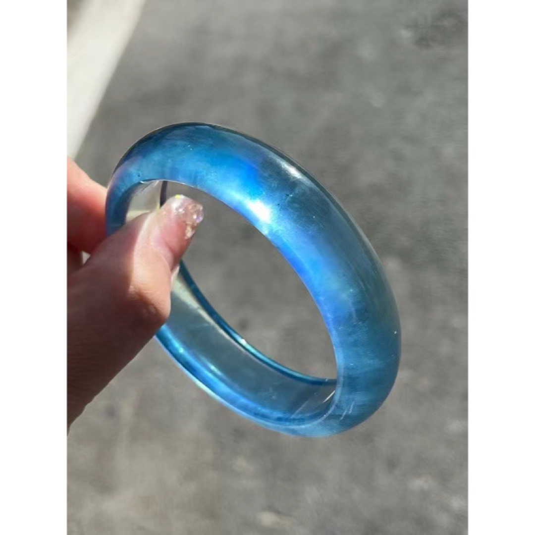 ブレスレット⭐︎【天然】アクアマリン バングル 75.1g - バングル ブレスレット⭐︎【天然】アクアマリン バングル 75.1g - バングル
