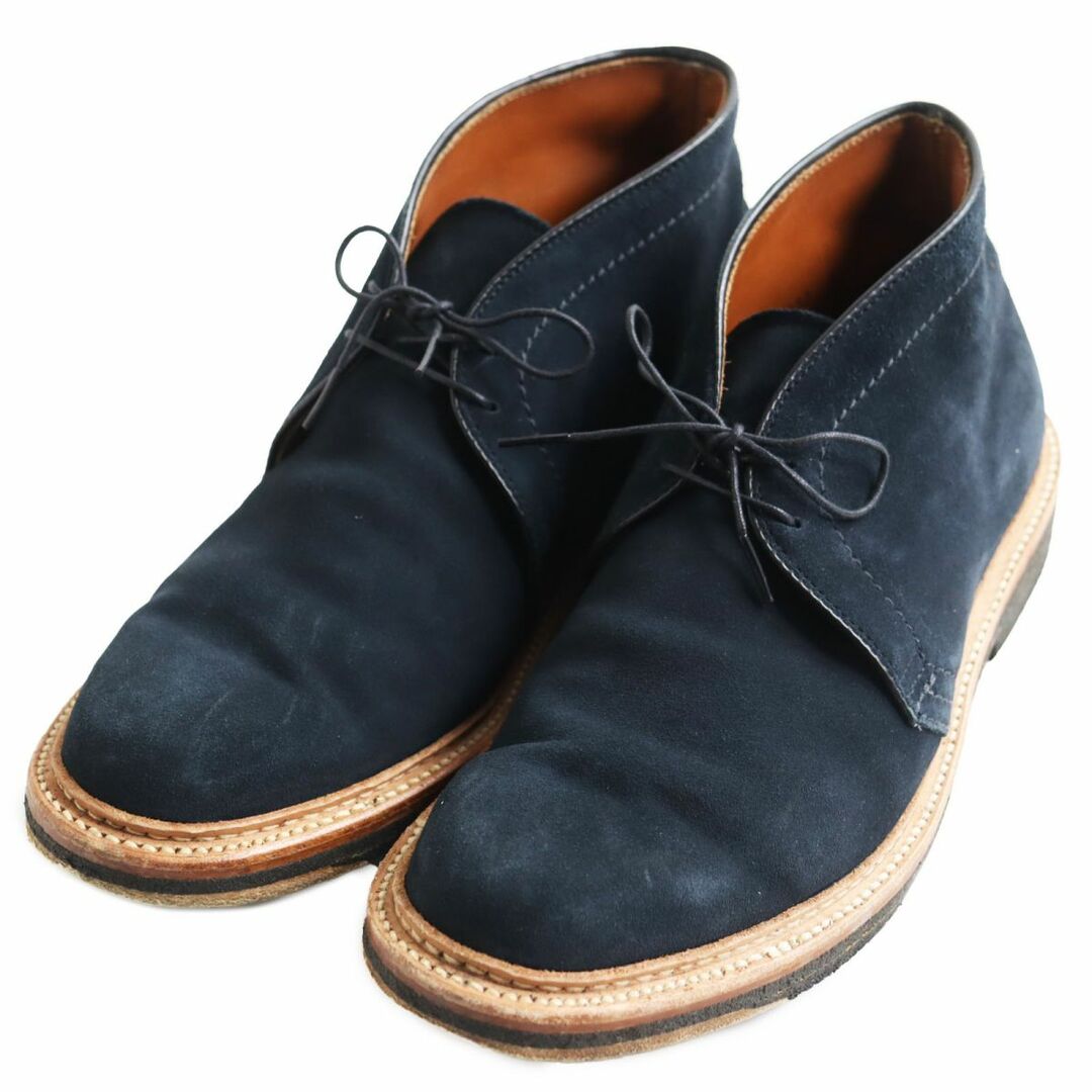 Alden(オールデン)の【ドンドン見直し】良品●Alden×BULE BULE オールデン×ブルーブルー 13790 スウェードレザー チャッカブーツ ネイビー 9 メンズ メンズの靴/シューズ(ブーツ)の商品写真