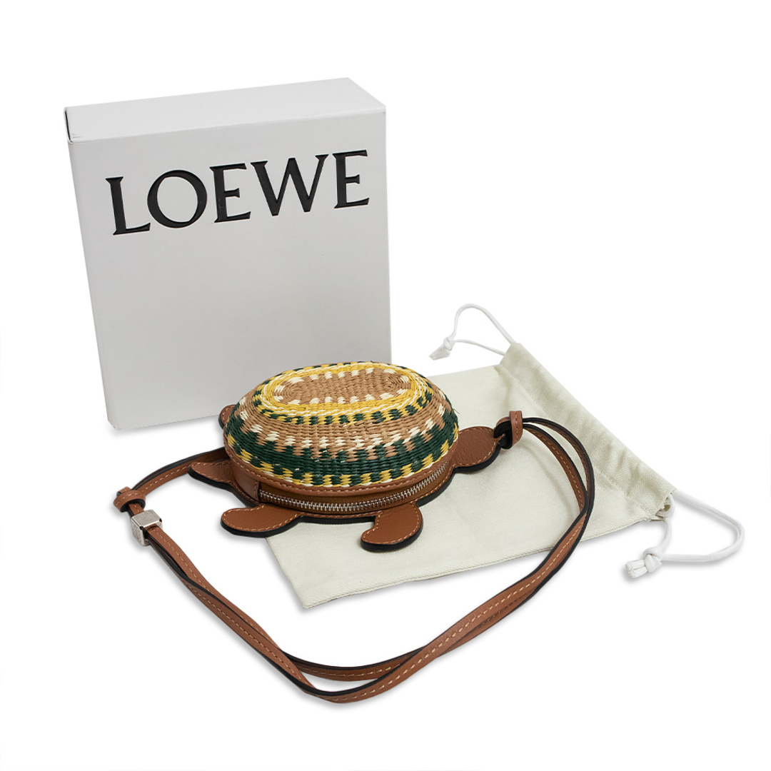 LOEWE(ロエベ)のロエベ 亀 カメ モチーフ ショルダー ポシェット ラフィア ブラウン 茶 シルバー金具 C621232X82 箱付 LOEWE（新品・未使用品） レディースのバッグ(その他)の商品写真