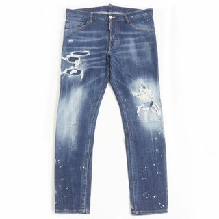 ディースクエアード(DSQUARED2)の【ドンドン見直し】美品□18AW ディースクエアード S74LB0422 Skater Jean クラッシュデニムパンツ/スキニージーンズ 青 48 伊製 正規品(デニム/ジーンズ)