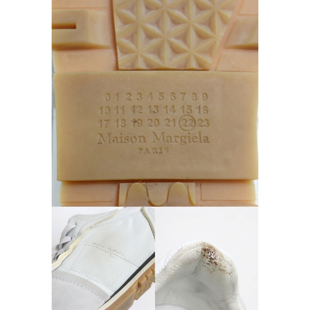 Maison Martin Margiela(マルタンマルジェラ)の【ドンドン見直し】良品●メゾンマルジェラ 22 ナイロンランナー カットオフ仕上げ ローカットスニーカー グレー×オフホワイト 43 伊製 メンズの靴/シューズ(スニーカー)の商品写真