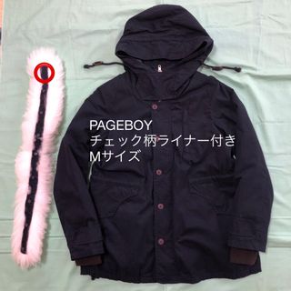 ページボーイ(PAGEBOY)の【PAGEBOY】チェック柄ライナー付きコート(モッズコート)