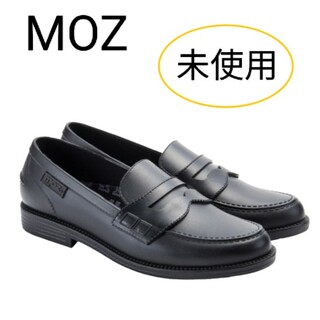 モズ(moz)の未使用 moz レインシューズ ローファー ブラック Ｓ 22.5cm(ローファー/革靴)