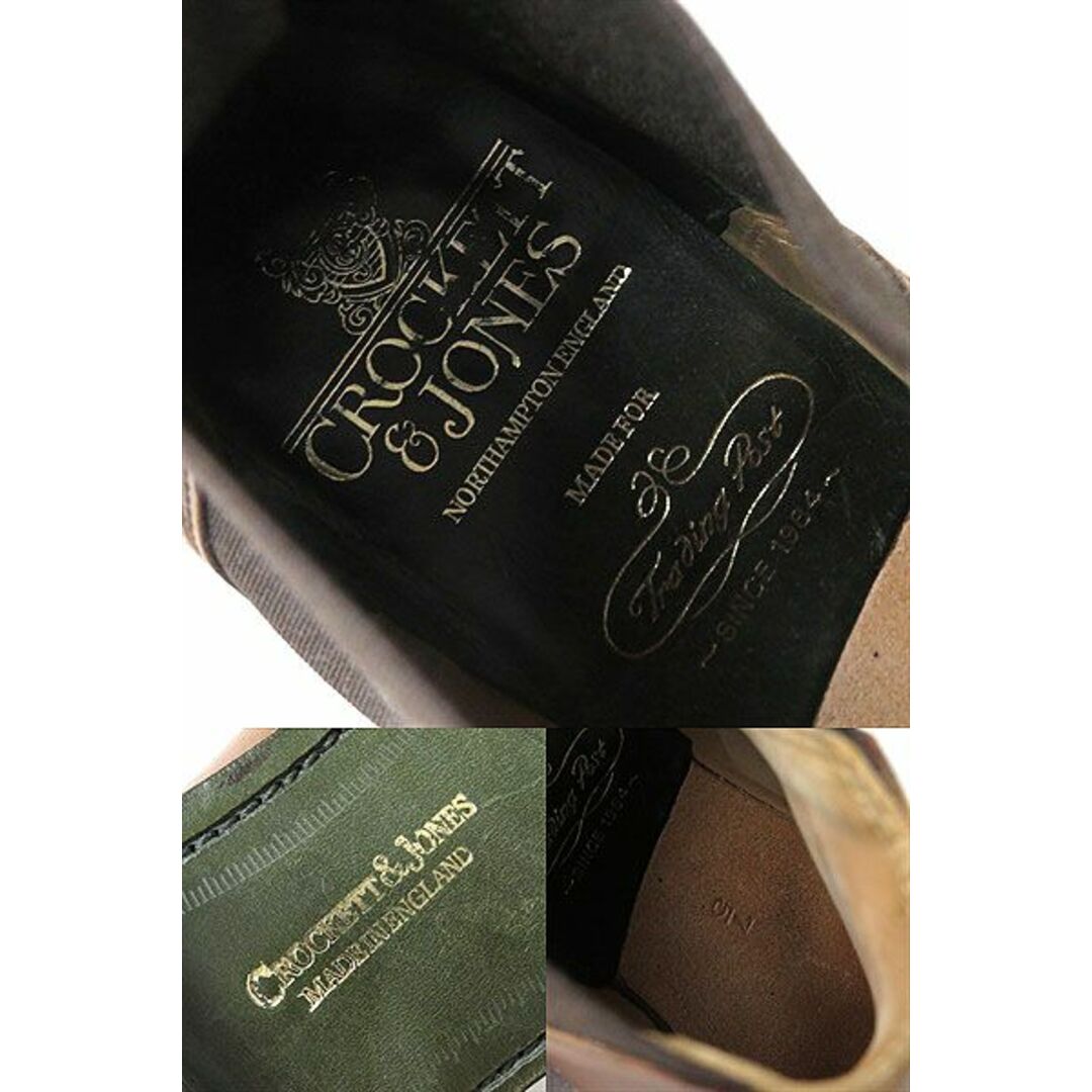 Crockett&Jones(クロケットアンドジョーンズ)の良品△Crockett＆Jones クロケット＆ジョーンズ CHELSEA チェルシー サイドゴア レザーショートブーツ ブラウン 7 メンズ イングランド製 メンズの靴/シューズ(ブーツ)の商品写真