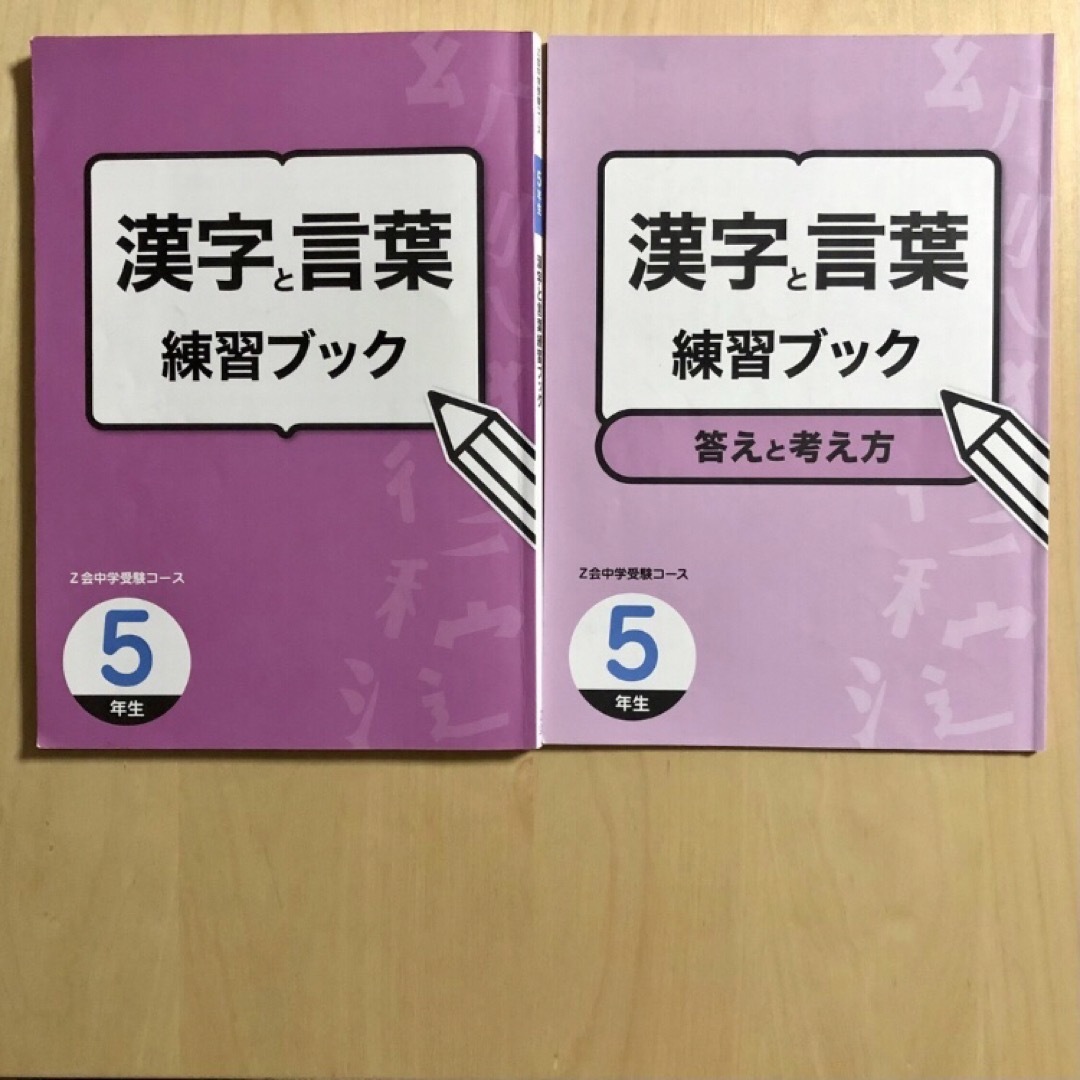 z会　漢字と言葉　練習ブック　5年生　中学受験コース　毎日練習ブック エンタメ/ホビーの本(語学/参考書)の商品写真