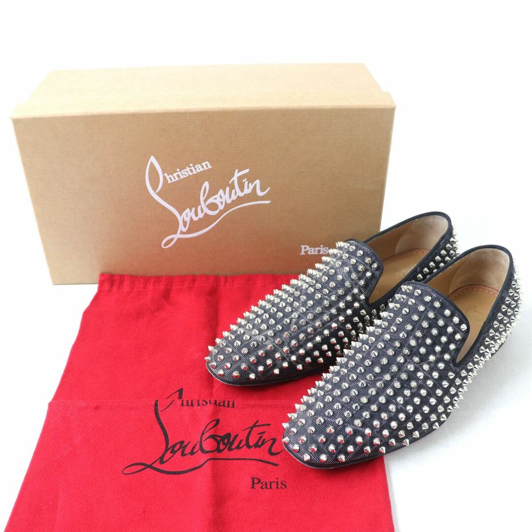 Christian Louboutin(クリスチャンルブタン)の美品△クリスチャンルブタン 1170358 ローラーボーイ CRAPAMALE FLAT PAT スタッズ ローカット シューズ スリッポン  42 メンズの靴/シューズ(スリッポン/モカシン)の商品写真