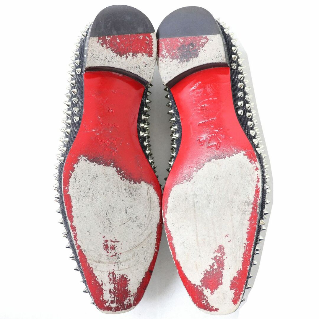 Christian Louboutin(クリスチャンルブタン)の美品△クリスチャンルブタン 1170358 ローラーボーイ CRAPAMALE FLAT PAT スタッズ ローカット シューズ スリッポン  42 メンズの靴/シューズ(スリッポン/モカシン)の商品写真