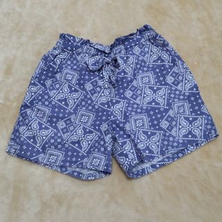 マザウェイズ(motherways)のショートパンツ　130　女児　キッズ　ネイビー　バンダナ柄　夏物　マザウェイズ(パンツ/スパッツ)