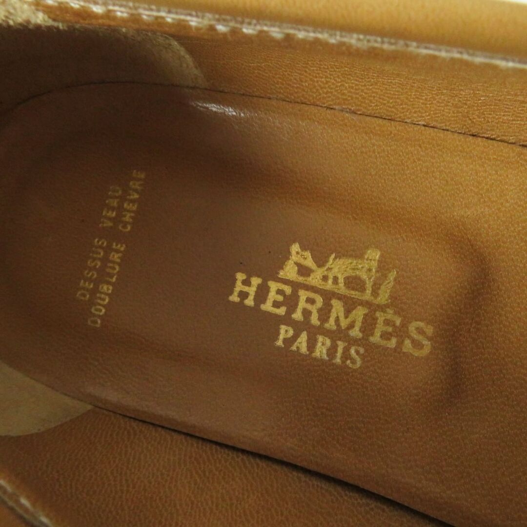 Hermes(エルメス)の良品◎イタリア製 HERMES エルメス コンスタンス H金具 レザー シューズ／ローファー レディース キャメル×ゴールド 36 箱付き レディースの靴/シューズ(ローファー/革靴)の商品写真