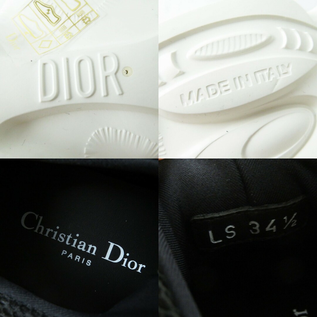 Christian Dior(クリスチャンディオール)の未使用品◎伊製 クリスチャン ディオール KCK299CNF900345  D-WANDER D-ワンダー レディース スニーカー 黒×白 34 1／2 箱・保管袋付き レディースの靴/シューズ(スニーカー)の商品写真