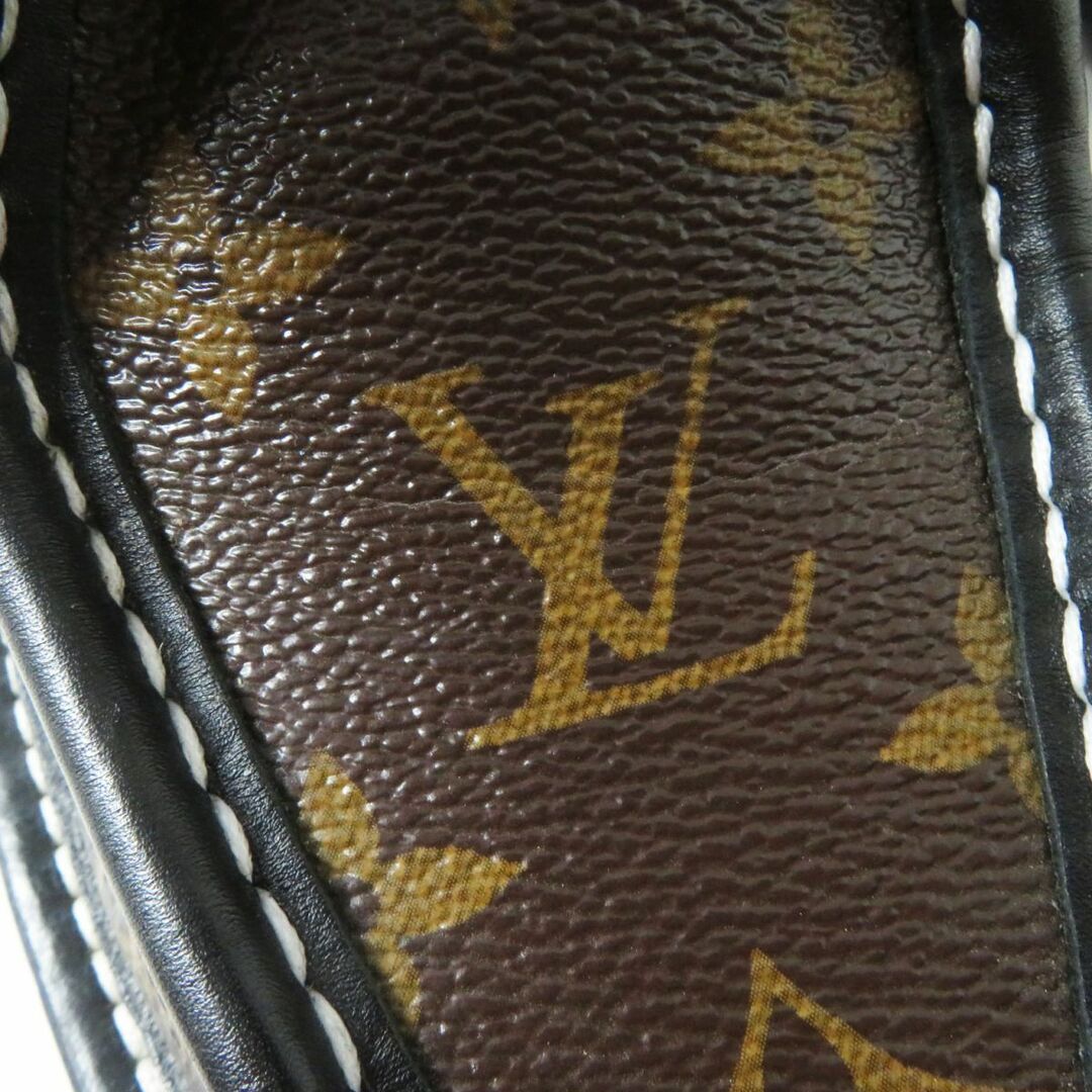 LOUIS VUITTON(ルイヴィトン)の美品◎伊製 LOUIS VUITTON ルイヴィトン LVボブール・ライン ダービー レディース レースアップシューズ モノグラム柄 茶×黒 36 袋付き レディースの靴/シューズ(その他)の商品写真