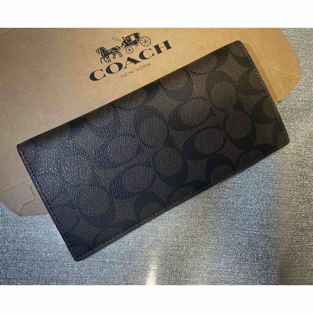 COACH(コーチ)の【未使用】COACH 長財布　シグネチャー　未使用品　札入れ　メンズ　 メンズのファッション小物(長財布)の商品写真