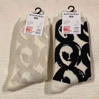 マリメッコ(marimekko)のUNIQLO マリメッコ　ヒートテック　ソックス　23-25㎝(ソックス)