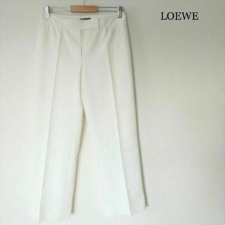 ロエベ(LOEWE)の美品 ロエベ ストレッチ センタープレス ストレート パンツ スラックス(カジュアルパンツ)