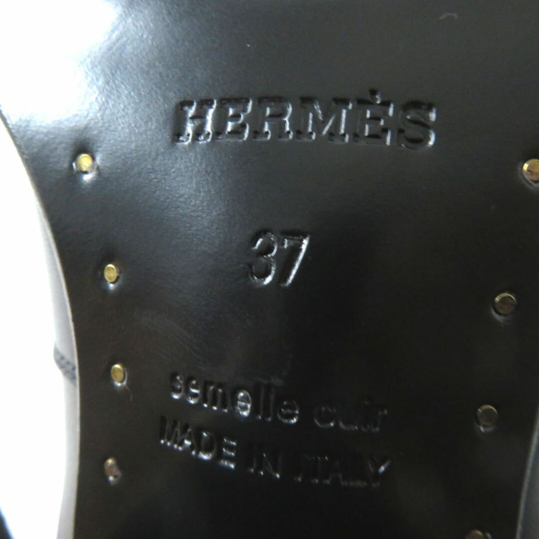 Hermes(エルメス)の未使用品◎19AW イタリア製 HERMES エルメス ベガス レザー アンクルブーツ／ウエスタンブーツ レディース ブラック 黒 37 レディースの靴/シューズ(ブーツ)の商品写真