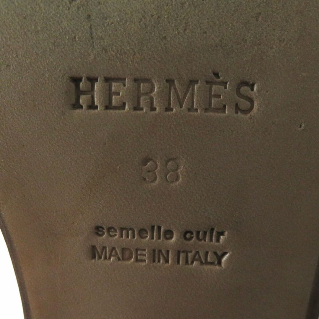 Hermes(エルメス)の美品◎正規品 伊製 HERMES エルメス レディース ケリー金具 ジャンピング レザー ロングブーツ ブラウン×シルバー金具 38 箱・タグ付き レディースの靴/シューズ(ブーツ)の商品写真