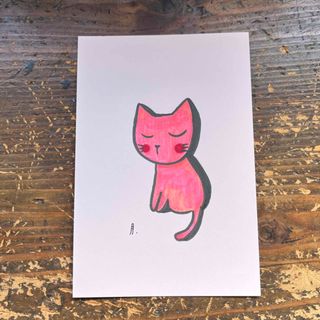 tukio直筆イラスト／おすまし子猫(絵画/タペストリー)