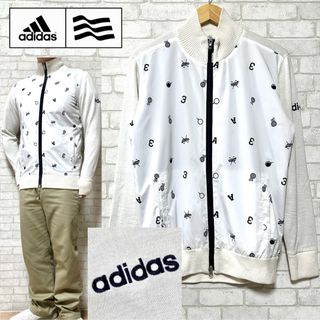 アディダス(adidas)のadidas GOLF アディダスゴルフ ジップアップジャケット 切り替え 総柄(ウエア)