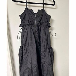 ダブルクローゼット(w closet)のW closet♡ウエストドロストBIGポケットナイロンワンピース(ロングワンピース/マキシワンピース)