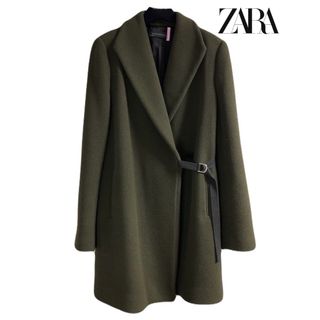 ザラ(ZARA)のZARA カーキ色 カジュアルコート(ピーコート)