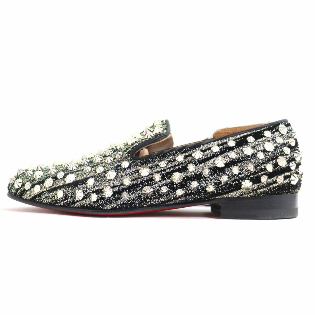 Christian Louboutin(クリスチャンルブタン)の美品◆Christian Louboutin クリスチャンルブタン DANDELION SPIKES ラメ ローファー/シューズ ブラック 39 メンズ 伊製 メンズの靴/シューズ(その他)の商品写真