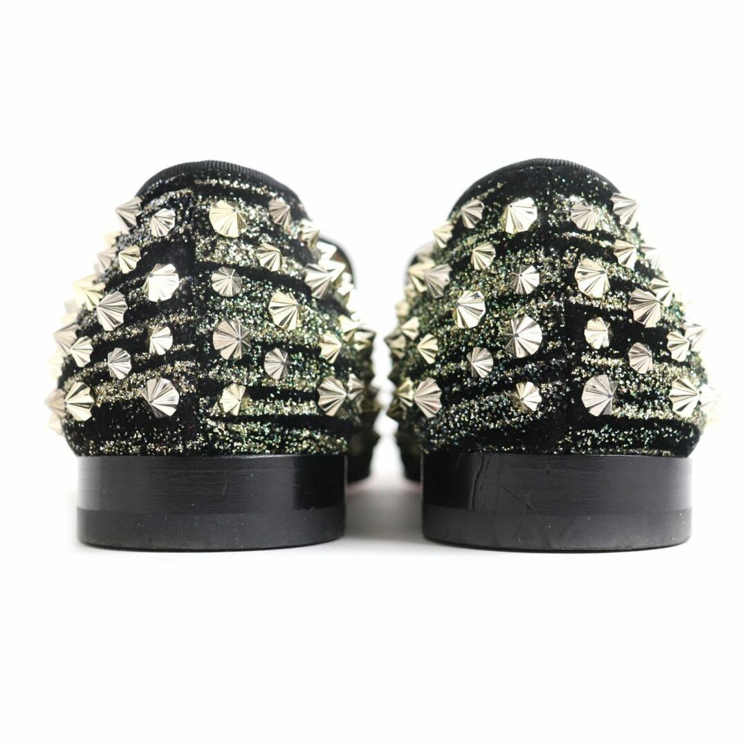 Christian Louboutin(クリスチャンルブタン)の美品◆Christian Louboutin クリスチャンルブタン DANDELION SPIKES ラメ ローファー/シューズ ブラック 39 メンズ 伊製 メンズの靴/シューズ(その他)の商品写真