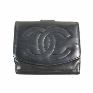 シャネル(CHANEL)のシャネル CHANEL Wホック コンパクトウォレット 財布 ココマーク レザー(財布)