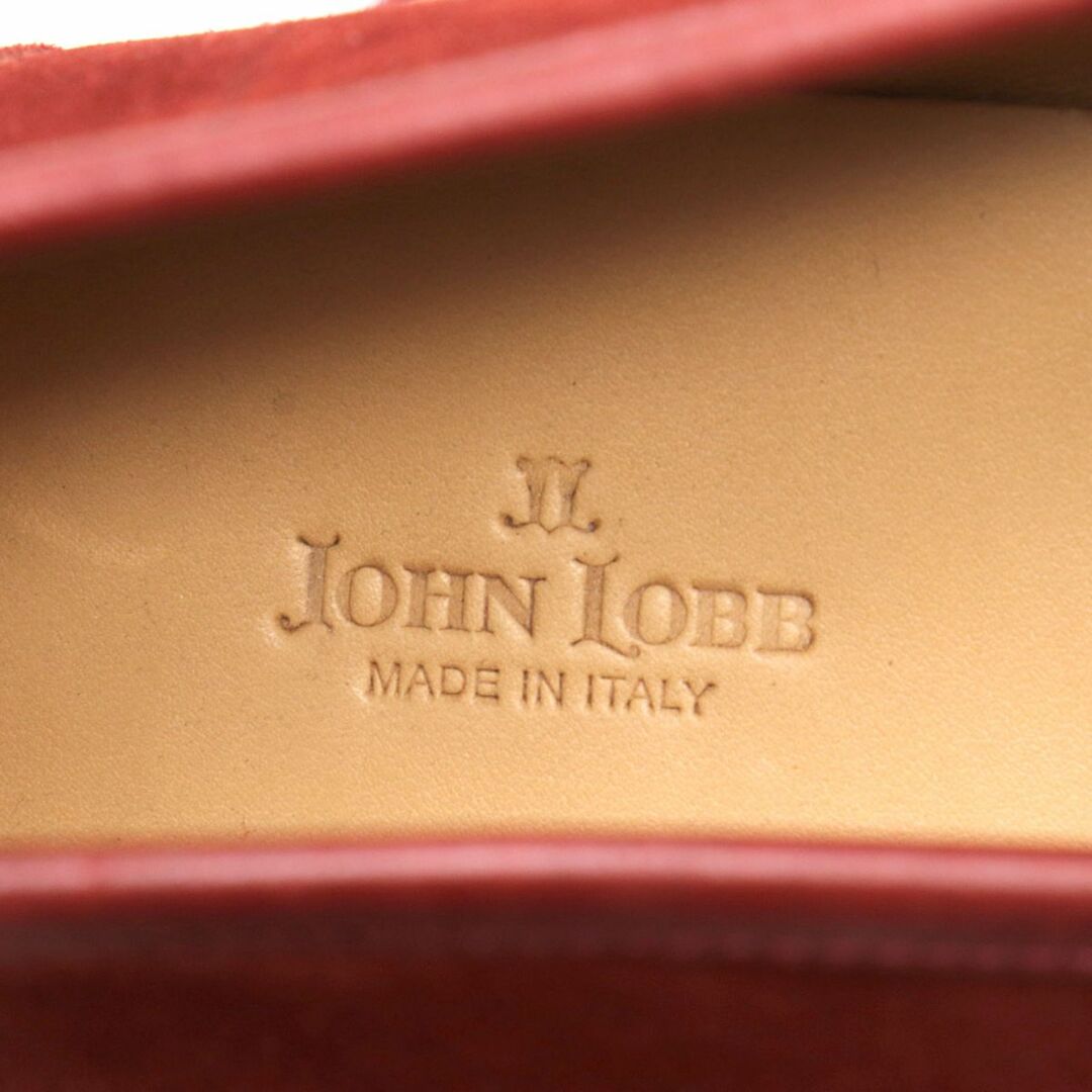 JOHN LOBB(ジョンロブ)の未使用品◆JOHN LOBB ジョンロブ 7810ラスト シグネチャー シルバー金具 スウェードレザー ビットローファー/シューズ 7 1/2 レッド系 伊製 メンズの靴/シューズ(その他)の商品写真