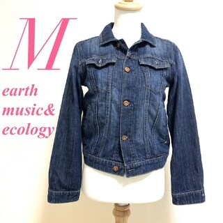 アースミュージックアンドエコロジー(earth music & ecology)のアースミュージックアンドエコロジー M デニムジャケット カジュアル ブルー(Gジャン/デニムジャケット)