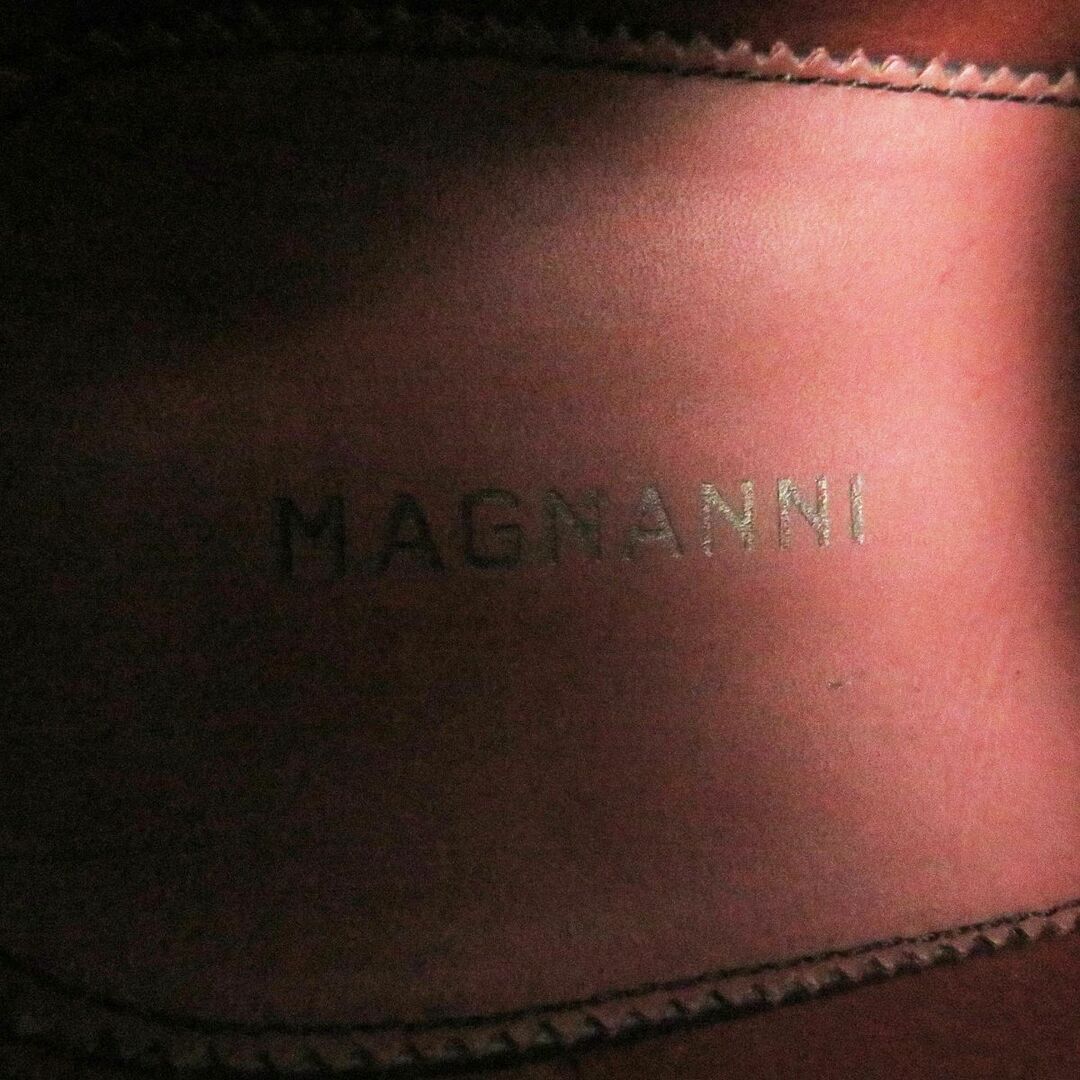 MAGNANNI(マグナーニ)の未使用品□MAGNANNI/マグナーニ オパンカ製法 パーフォレーション ホールカット レースアップ レザー ドレスシューズ レッド系 39 メンズ メンズの靴/シューズ(ドレス/ビジネス)の商品写真
