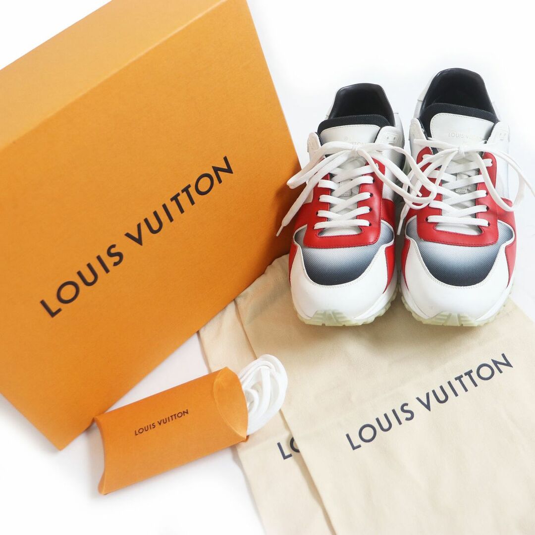 LOUIS VUITTON(ルイヴィトン)の良品□2019年製 LOUIS VUITTON/ルイヴィトン ランアウェイ・ライン モノグラム レザー ローカットスニーカー ホワイト系 7 イタリア製 箱付 メンズの靴/シューズ(スニーカー)の商品写真